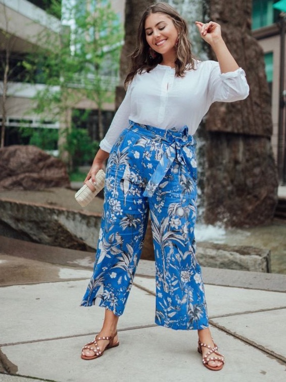 J.Crew Italian Linen Wide-Leg Pants High Rise In Ratti Tropical Toile Resortwear